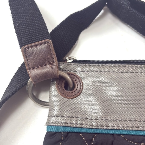 Fossil Key-Per Quilted Metallic Gray Leather Crossbody - Picture 11 of 16